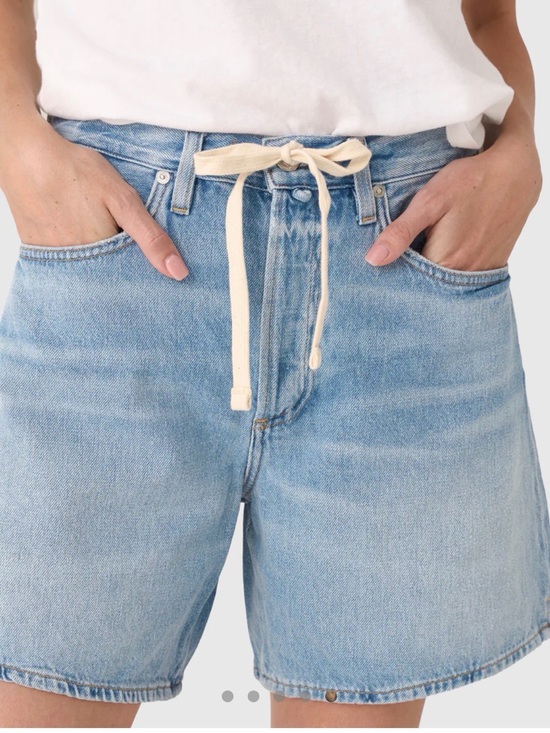Citizens Of Humanity Pants - Citizens Of Humanity Brynn Light Blue Denim Jean Shorts with Drawstring
